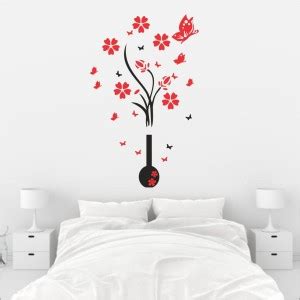 WallDaddy 60 cm Flower Pot With Butterfly Self Adhesive Sticker Price ...