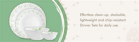 Cello Opalware Dazzle Series Secret Garden Dinner Set, 35 Units | Opal ...