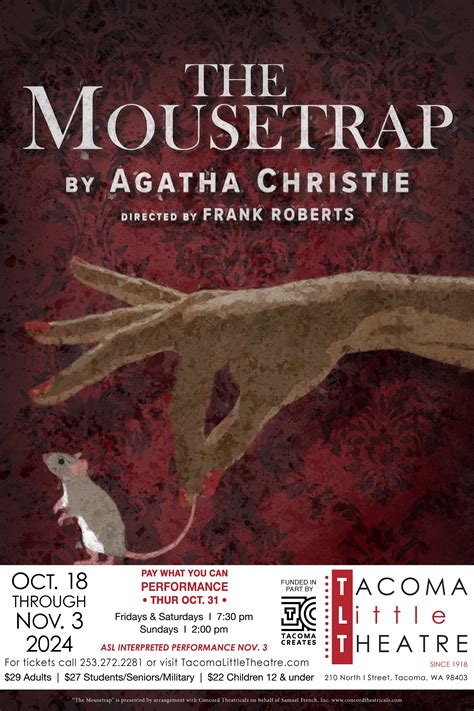 Auditions for THE MOUSETRAP — Tacoma Little Theatre