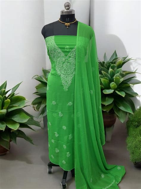 Buy Lucknow Handcrafted Chikankari Salwar Suits Online – Leheriya
