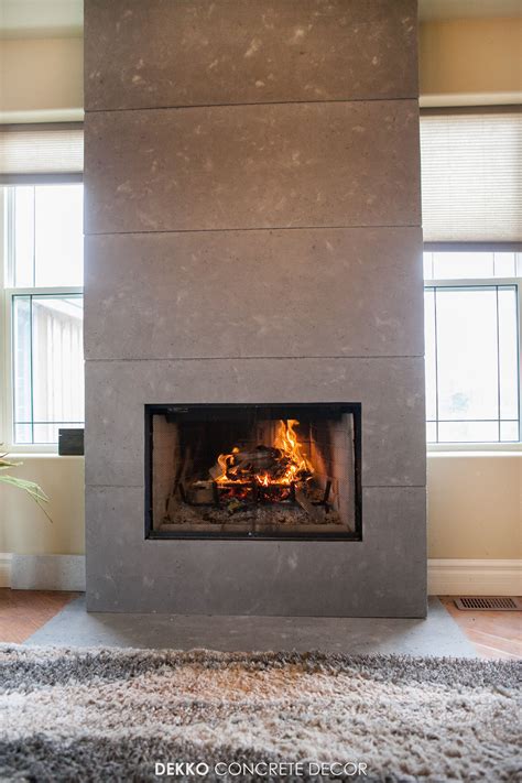 Panel Concrete Fireplace