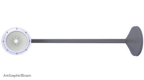 Professional Modern Industrial Floor Lamp 3D Model - Download