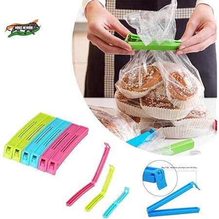 VR 18 Pcs - 3 Different Size Plastic Food Snack Bag Pouch Clip Sealer ...
