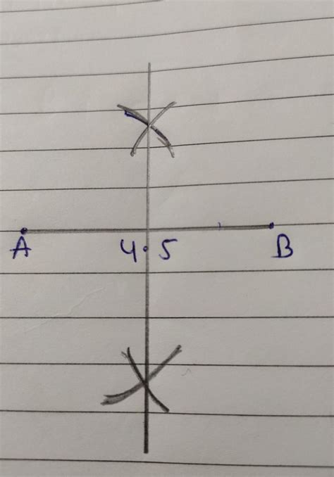 draw a line segment PQ=4.5cm and construct its perpendicular bisector ...