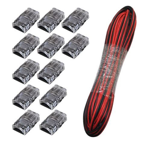 2-Pin LED Connector for 10MM Wide Waterproof Single Color LED Strip ...