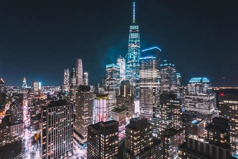 NYC, US, 2022 - One World Trade Center at night 9803446 Stock Photo at Vecteezy - how tall is one world trade center