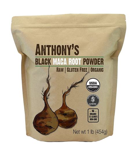 Anthony\'s Goods Buy Organic Maca Root Black Powder - 1 lb at Ubuy India
