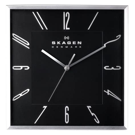 Buy Skagen 12" Black Square Wall Clock Skc0022 Online at Low Prices in ...