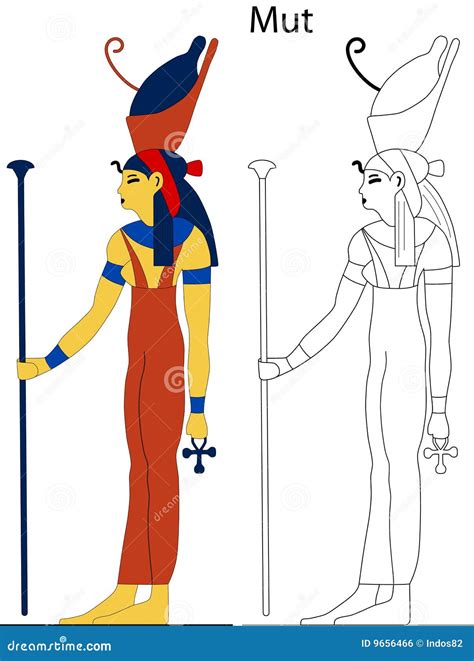 Ancient Egyptian Goddess - Mut Stock Vector - Illustration of goddess ...