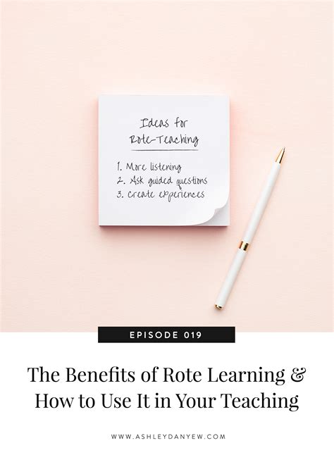 The Benefits of Rote-Learning & How to Use it in Your Teaching | Ashley ...