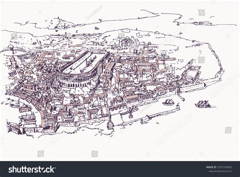 Ancient City Of Constantinople Map