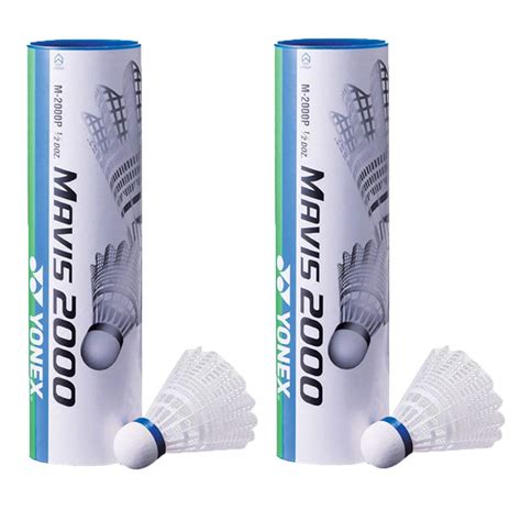 Buy Yonex Mavis 2000 Nylon White Badminton Shuttlecock (2 Tubes pkg ...