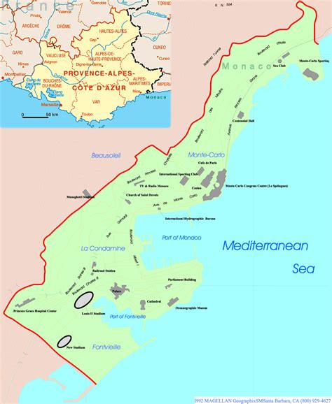 Map Monaco - Travel Europe