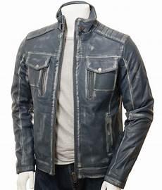 Cafe Racing Jacket by Mens Blue Waxed Caf 233 Racer Style Leather Jacket Usa Jacket Cafe Racing Jacket
