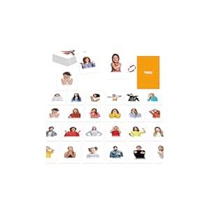 Buy 50 Emotion Flashcards, Realistic Feeling Picture Cards Emotion ...