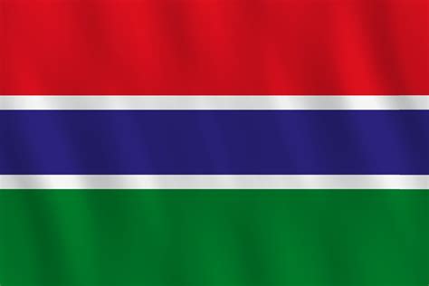 Gambia flag with waving effect, official proportion. 6601538 Vector Art ...