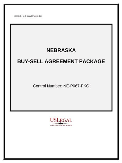 Nebraska Buy Sell Agreement Package Doc Template | pdfFiller