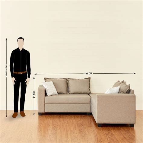 Buy Helios Ciro Fabric 4-Seater Corner Sofa - Beige from Helios by Home ...