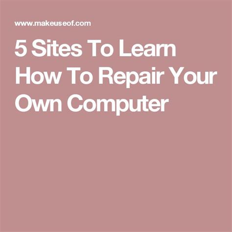 Image result for How to Learn Computer Repair