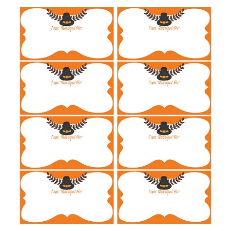 Turkey Name Tags Printable