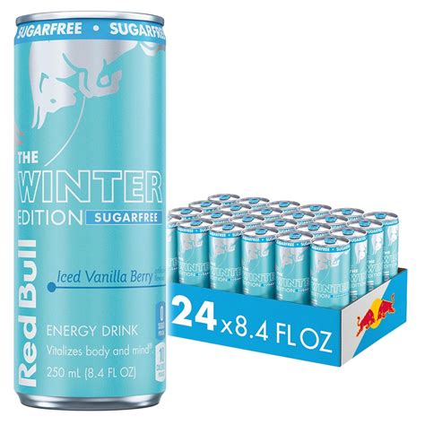 Red Bull Winter Edition Sugar Free Energy Drink, Iced Vanilla Berry, 8. ...