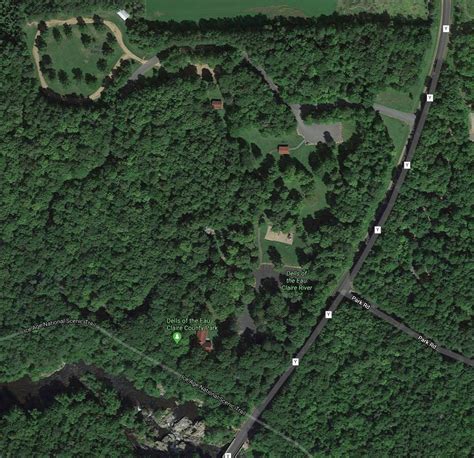 Dells of the Eau Claire County Park – Satellite map – Wausau Mama