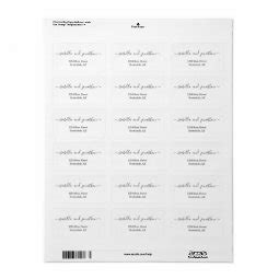 Simple Wedding Return Address Labels | Zazzle
