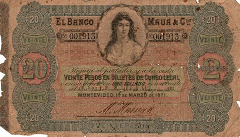 2 Doblones (20 Pesos - Banco Maua) - Uruguay – Numista