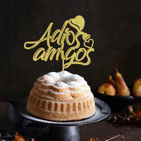 Naicaek Adios Amigos Gold Glitter Cake Topper, Happy India | Ubuy