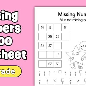 Missing Numbers 0-100 Worksheet - Math Resource - Twinkl