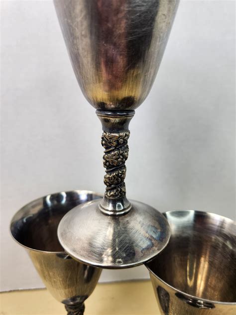 4 Vintage Valero Silver Plated EPB Wine Goblets - Made in Spain - Etsy