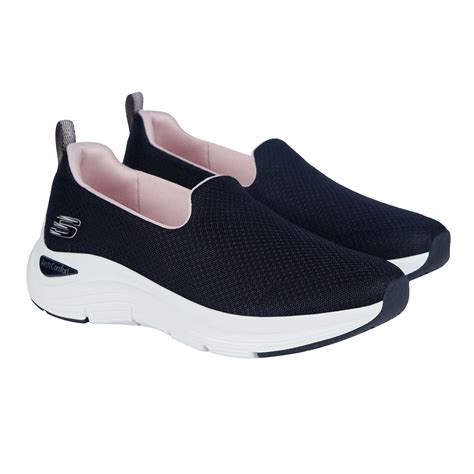 Skechers Ladies Arch Comfort Slip on Shoe in Black | Cost...
