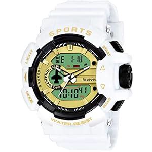 Buy Walrus Analog Digital Men's Watch - Gold Dial, White Silicone Strap ...