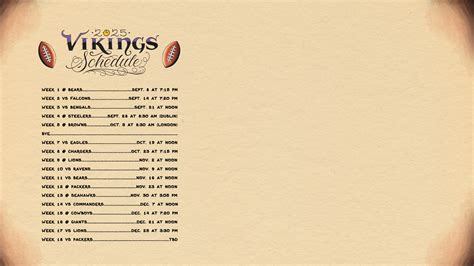 2025 Schedule Release | Minnesota Vikings - Vikings.com