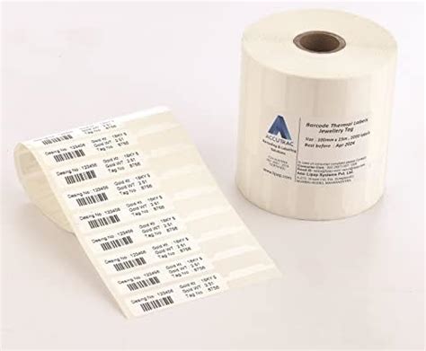 Jewellery Labels/Tag 100mm X 15 MM, Roll of 1000 Fully Adhesive ...