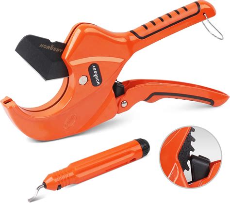 Bates- PVC Pipe Cutter, Cuts up to 2-1/2", Orange Ratcheting PVC Pipe ...