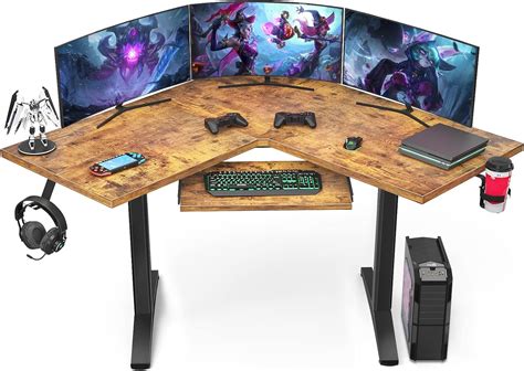 Ecoprsio L Shaped Gaming Desk Corner Desk, Home Australia | Ubuy