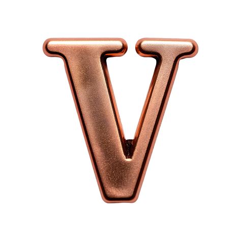 Copper Outline Letter V Symbol isolated on transparent background 46823586 PNG