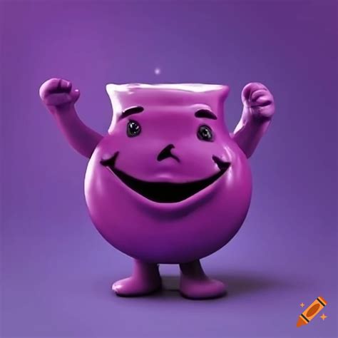 Purple Kool Aid Man illustration on Craiyon