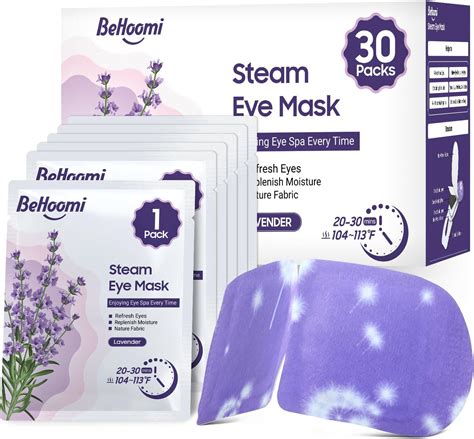 Amazon.com : BeHoomi Steam Eye Mask, Heated Eye Mask Warm Compress for ...