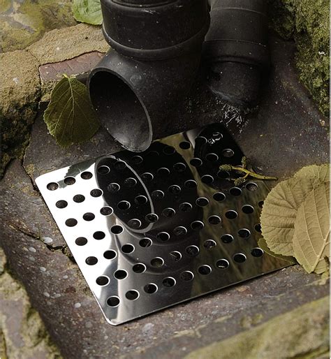 Burwells Drain Covers 2Pk Stainless Steel Gulley Grid Guard Hopper Lid 6″ Square Metal - BigaMart