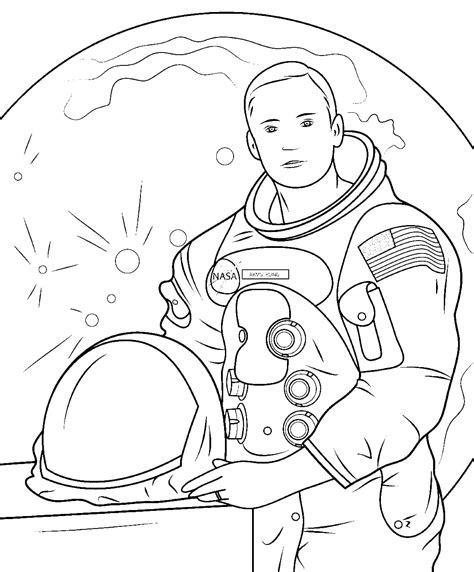 Astronaut Coloring pages - 100 Coloring Pages for Kids