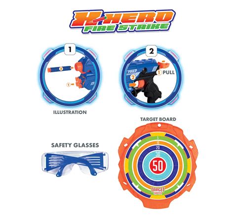 Buy ITOYS X Hero Fire Strike Blaze Storm Hot Fire Dart Gun, 3Y+ Online ...