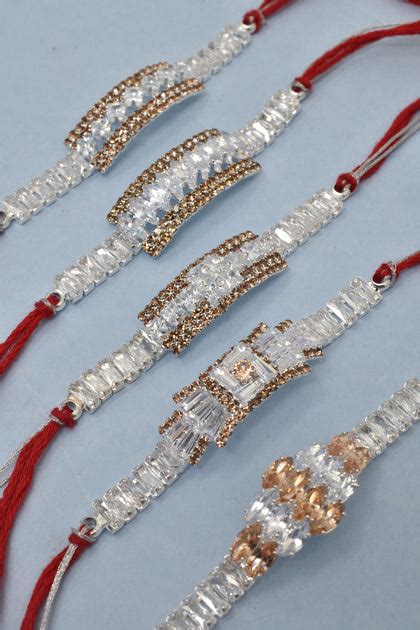 Designer Little Bro Rakhis for brother Set of 5 Rakhi Made from Cotton ...