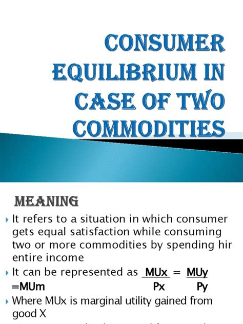 Image result for Consumers Equilibrium Two Commodity Model Slide