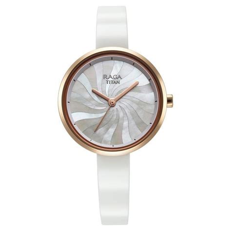 Titan Raga Memoirs Quartz Analog Mother Of Pearl Dial With White Ceram