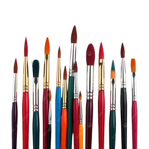 Assorted Colorful Paint Brushes For Artists And Designers Clipart Illustration, Assorted ...