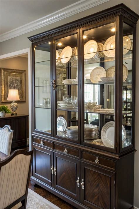 21+ Creative Dining Room Hutch Display Ideas