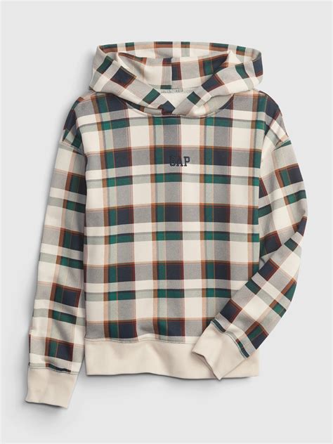Kids Gap Logo Plaid Hoodie | Gap