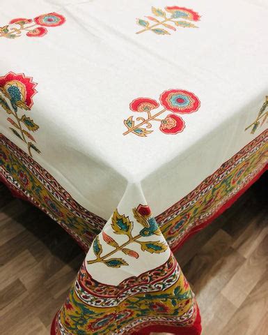 Table Cover | Buy Handblock Printed Dining Table Cover Online – Desi Weaves
